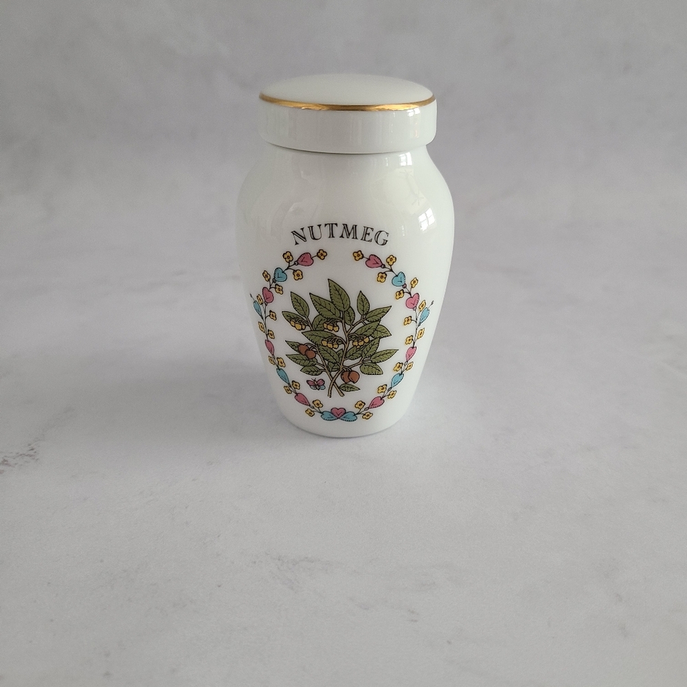 Vintage Franklin Mint Spice Jar - Gloria Concepts Jnc - 1985 - Nutmeg
